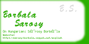 borbala sarosy business card